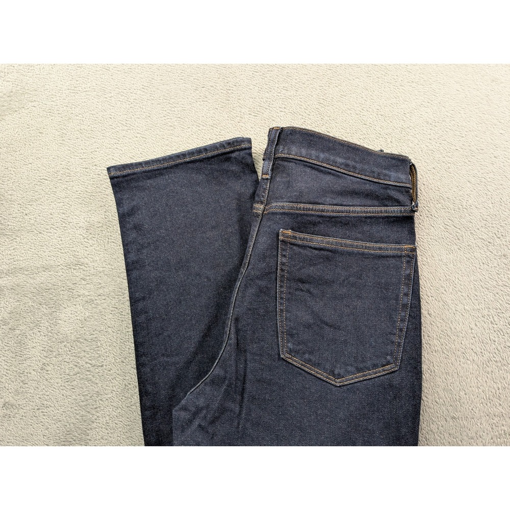 J.Crew Stovepipe Jeans Womens 26T Dark Indigo High Rise Straight Leg Denim
